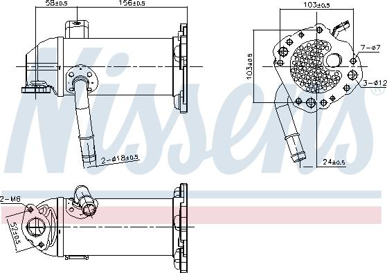 Nissens 989431 - Radiator, recirculare gaze de esapament aaoparts.ro