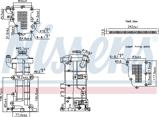 Nissens 989503 - Radiator, recirculare gaze de esapament aaoparts.ro