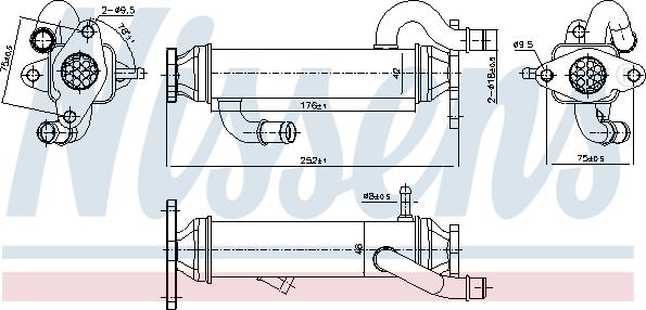 Nissens 989328 - Radiator, recirculare gaze de esapament aaoparts.ro