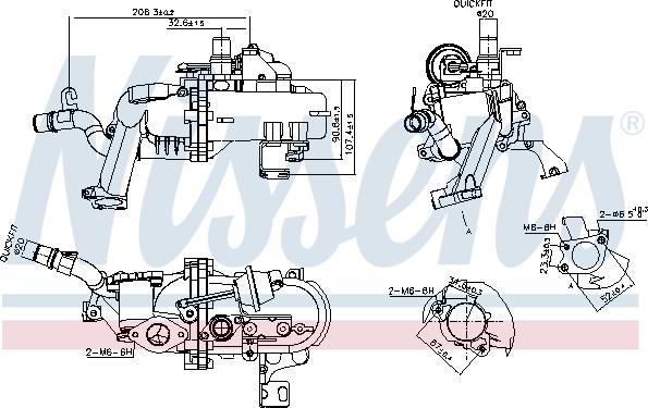 Nissens 989285 - Radiator, recirculare gaze de esapament aaoparts.ro