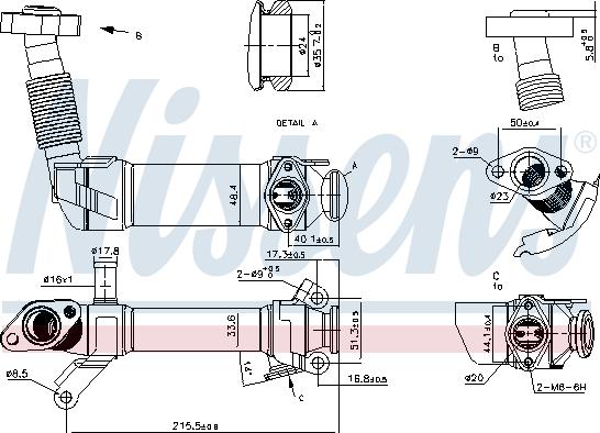 Nissens 989281 - Radiator, recirculare gaze de esapament aaoparts.ro