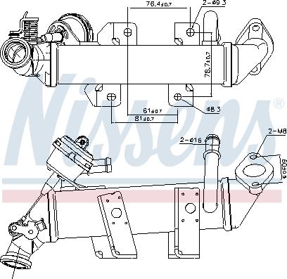 Nissens 989287 - Radiator, recirculare gaze de esapament aaoparts.ro