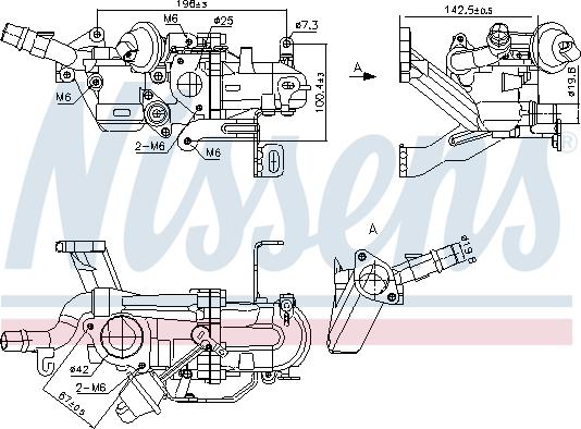 Nissens 989273 - Radiator, recirculare gaze de esapament aaoparts.ro