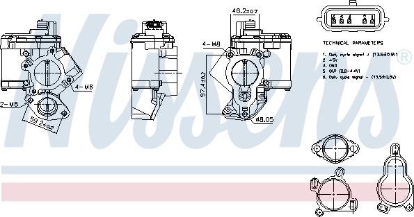 Nissens 98463 - Supapa EGR aaoparts.ro