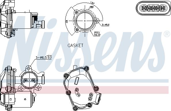 Nissens 98419 - Supapa EGR aaoparts.ro