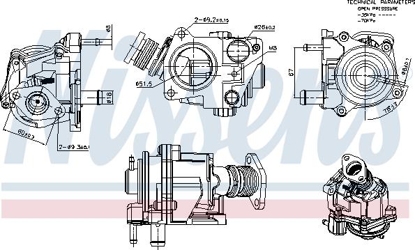 Nissens 98424 - Supapa EGR aaoparts.ro