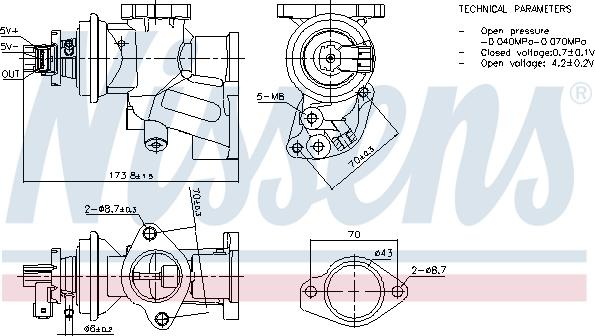 Nissens 98475 - Supapa EGR aaoparts.ro