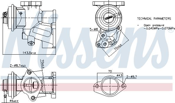 Nissens 98476 - Supapa EGR aaoparts.ro