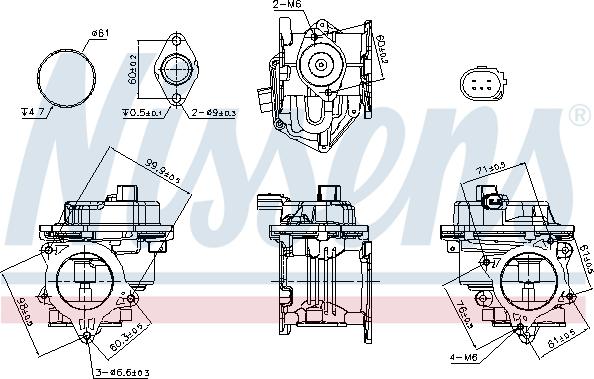 Nissens 98521 - Supapa EGR aaoparts.ro