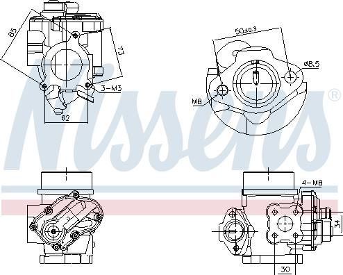 Nissens 98349 - Supapa EGR aaoparts.ro