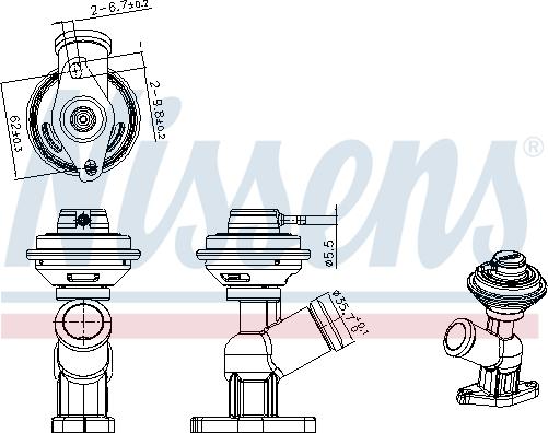 Nissens 98343 - Supapa EGR aaoparts.ro