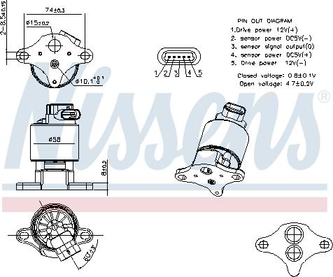 Nissens 98360 - Supapa EGR aaoparts.ro