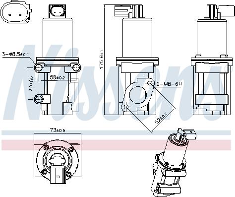 Nissens 98306 - Supapa EGR aaoparts.ro