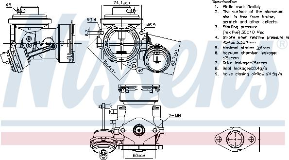 Nissens 98300 - Supapa EGR aaoparts.ro