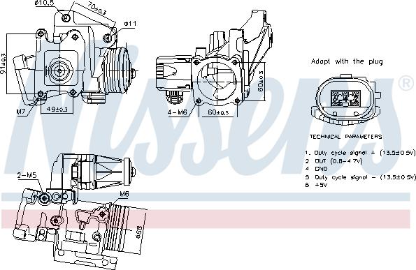 Nissens 98387 - Supapa EGR aaoparts.ro