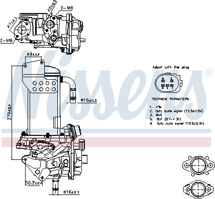 Nissens 98325 - Modul-EGR aaoparts.ro