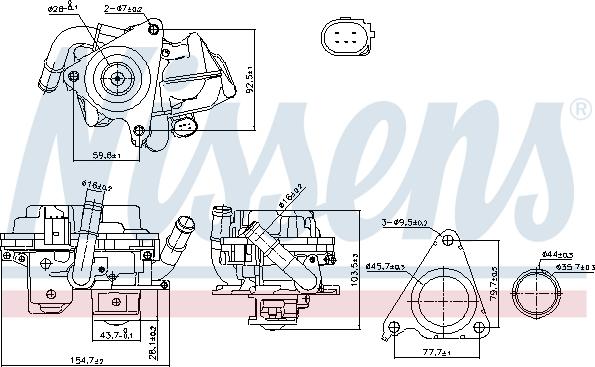 Nissens 98379 - Supapa EGR aaoparts.ro