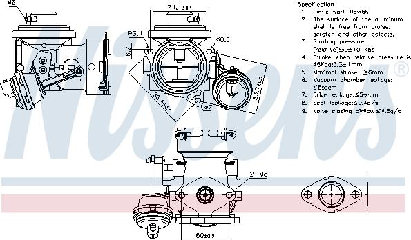 Nissens 98299 - Supapa EGR aaoparts.ro