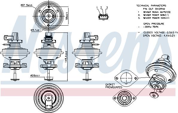 Nissens 98208 - Supapa EGR aaoparts.ro