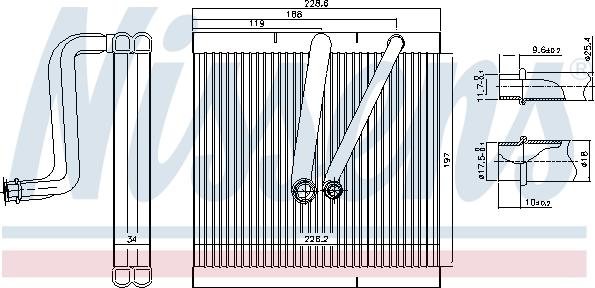 Nissens 92321 - Evaporator,aer conditionat aaoparts.ro