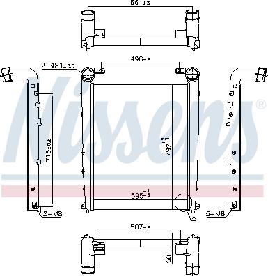 Nissens 97090 - Intercooler, compresor aaoparts.ro