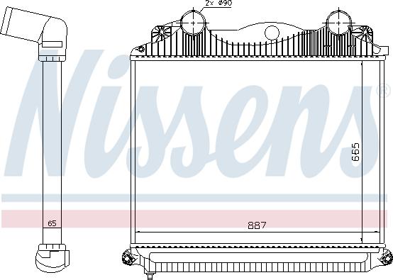Nissens 97049 - Intercooler, compresor aaoparts.ro