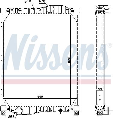 Nissens 69609 - Radiator, racire motor aaoparts.ro