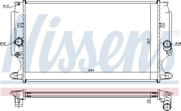 NISSENS 64693 - Radiator, racire motor aaoparts.ro