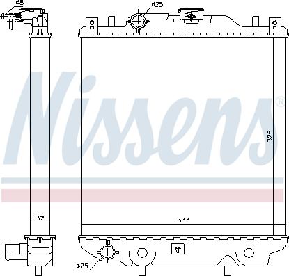 Nissens 64174A - Radiator, racire motor aaoparts.ro