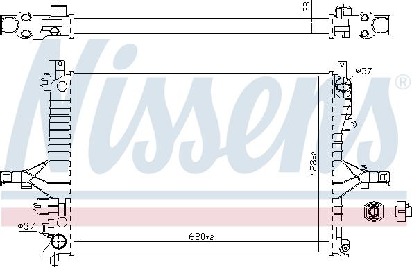 Nissens 65557A - Radiator, racire motor aaoparts.ro