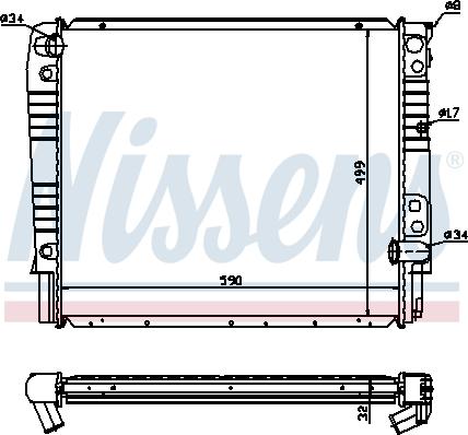 Nissens 65528A - Radiator, racire motor aaoparts.ro