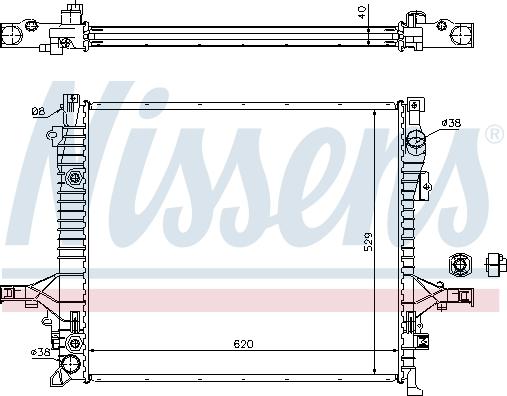 Nissens 65613A - Radiator, racire motor aaoparts.ro