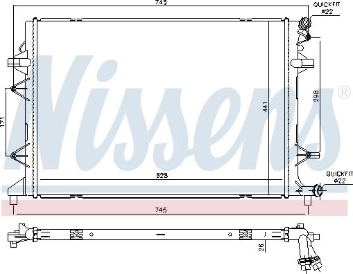 Nissens 65340 - Radiator temperatura scazuta, intercooler aaoparts.ro