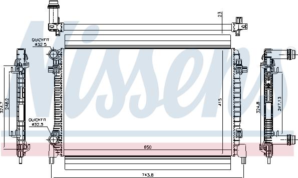 Nissens 65327 - Radiator, racire motor aaoparts.ro