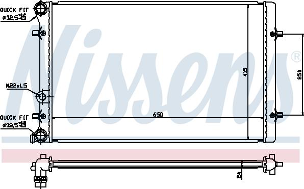 Nissens 652011 - Radiator, racire motor aaoparts.ro