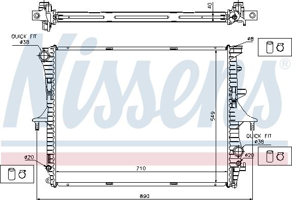 Nissens 65276A - Radiator, racire motor aaoparts.ro