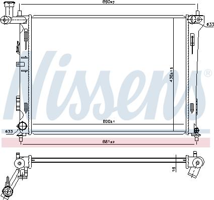 Nissens  66674 - Radiator, racire motor aaoparts.ro