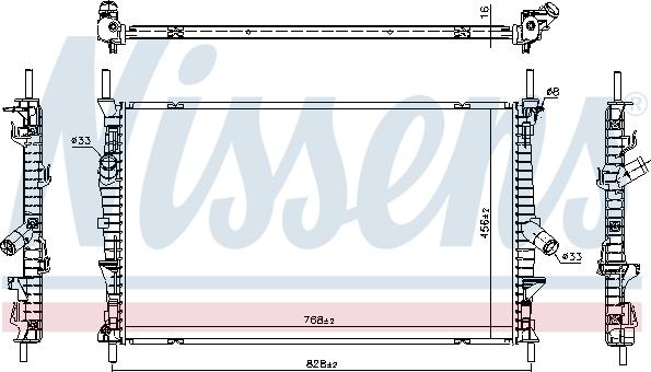 Nissens 66861 - Radiator, racire motor aaoparts.ro