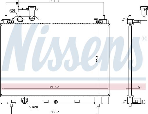 Nissens 606951 - Radiator, racire motor aaoparts.ro