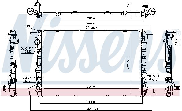 Nissens 606462 - Radiator, racire motor aaoparts.ro