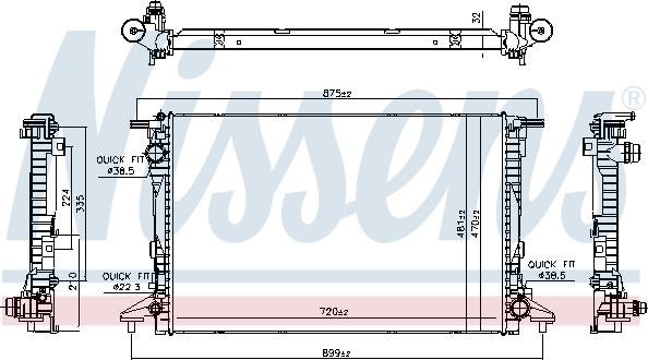 Nissens 606578 - Radiator, racire motor aaoparts.ro