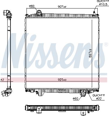 Nissens 606691 - Radiator, racire motor aaoparts.ro