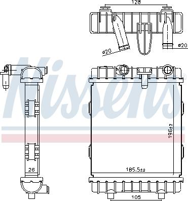 Nissens 606641 - Radiator, racire motor aaoparts.ro