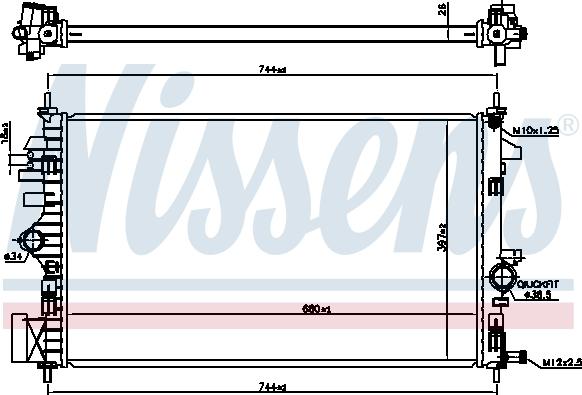 Nissens 606047 - Radiator, racire motor aaoparts.ro