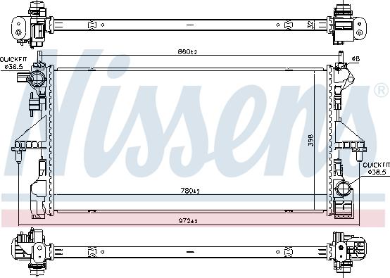 NISSENS 606171 - Radiator, racire motor aaoparts.ro