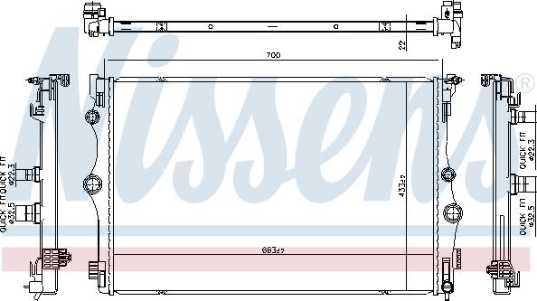 Nissens 606815 - Radiator, racire motor aaoparts.ro