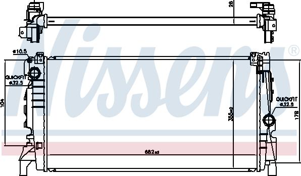 Nissens 606247 - Radiator, racire motor aaoparts.ro