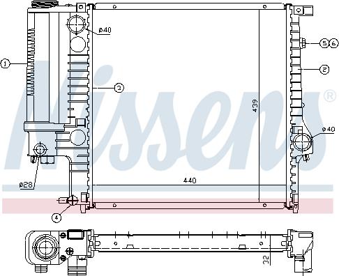 Nissens 60623 - Radiator, racire motor aaoparts.ro