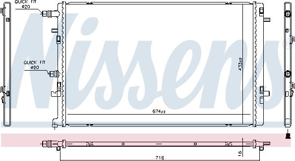 Nissens 606762 - Radiator, racire motor aaoparts.ro