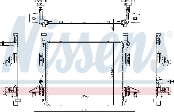 Nissens 606780 - Radiator, racire motor aaoparts.ro